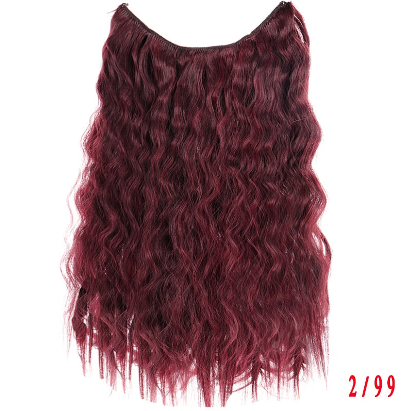 24" Invisible Wire No Clips In Hair Extensions