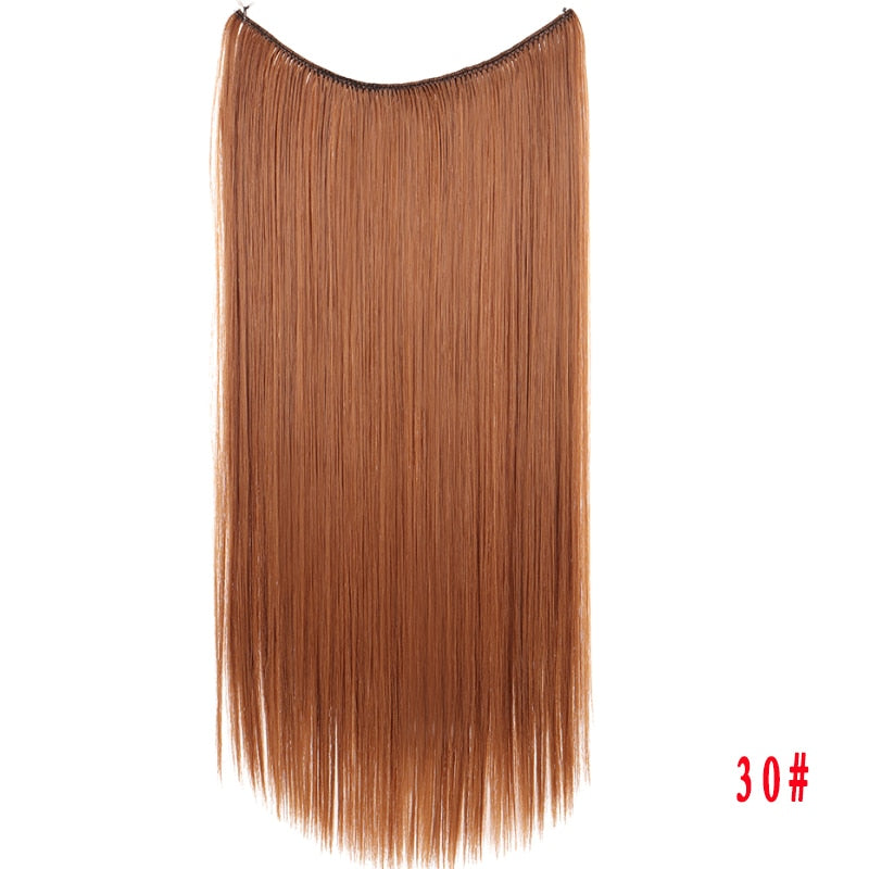 24" Invisible Wire No Clips In Hair Extensions