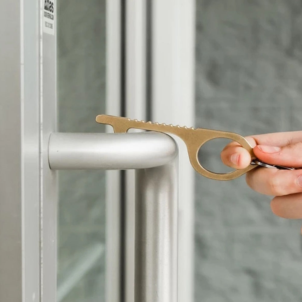 Antimicrobial Brass Contactless Key  Door Opener