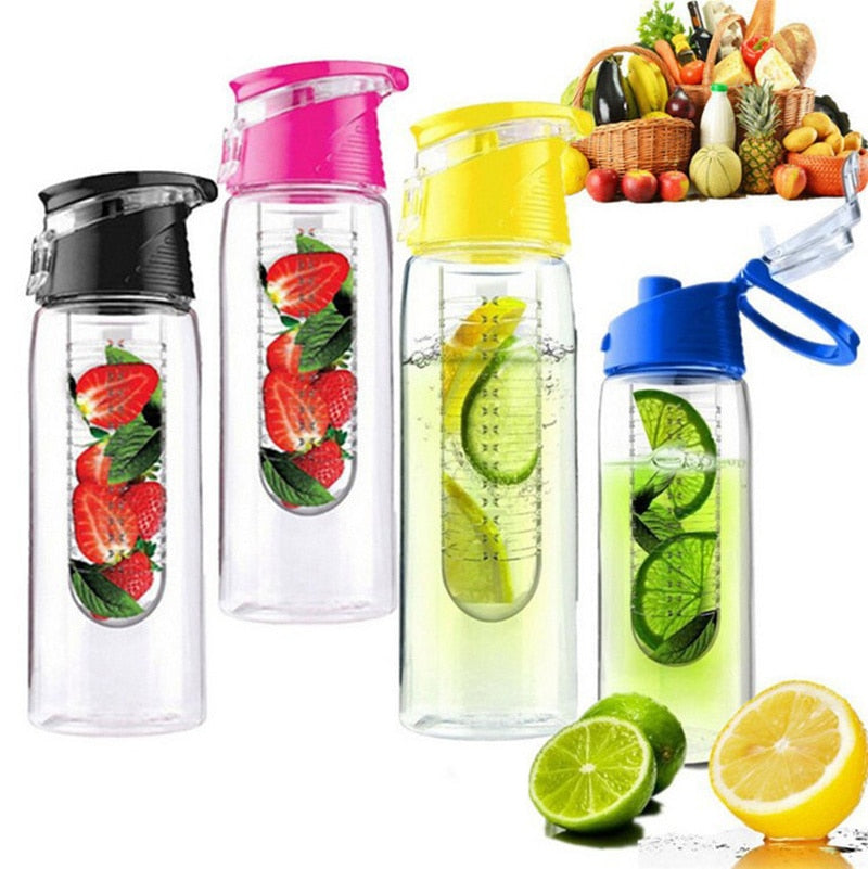 800ml Creative Cute Fruit Juice Infuser Plastic Water Bottle ABS Portable