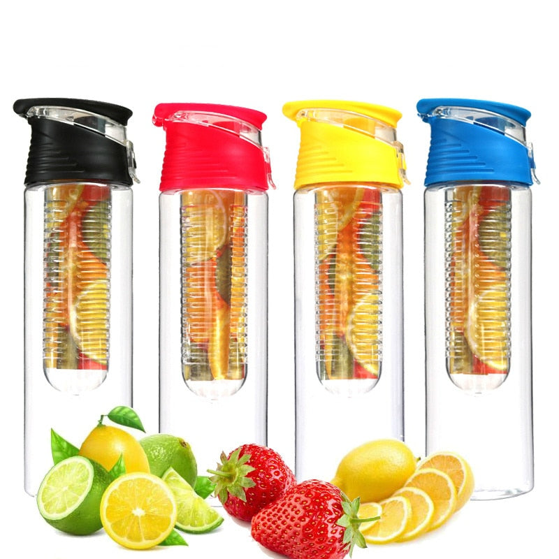 800ml Creative Cute Fruit Juice Infuser Plastic Water Bottle ABS Portable