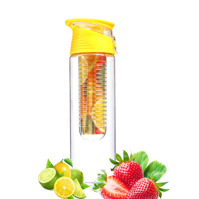 800ml Creative Cute Fruit Juice Infuser Plastic Water Bottle ABS Portable