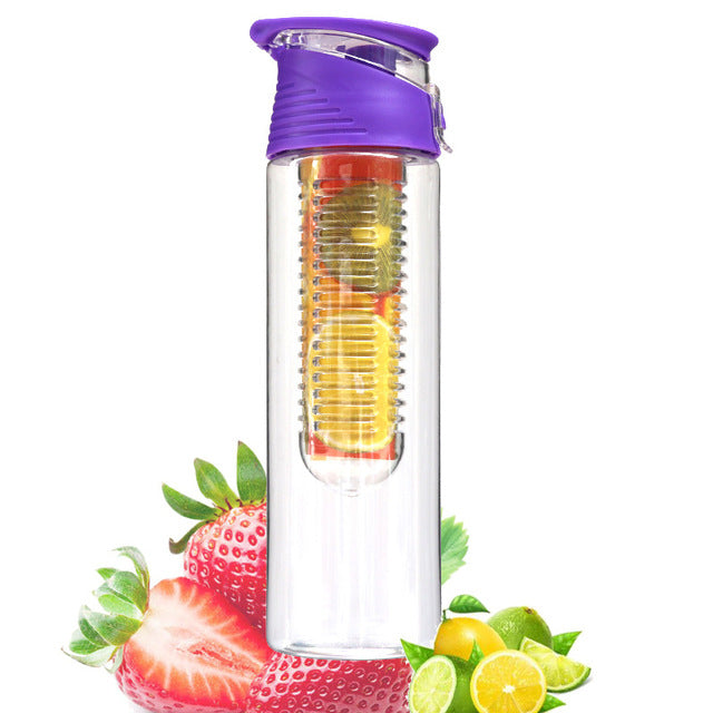 800ml Creative Cute Fruit Juice Infuser Plastic Water Bottle ABS Portable