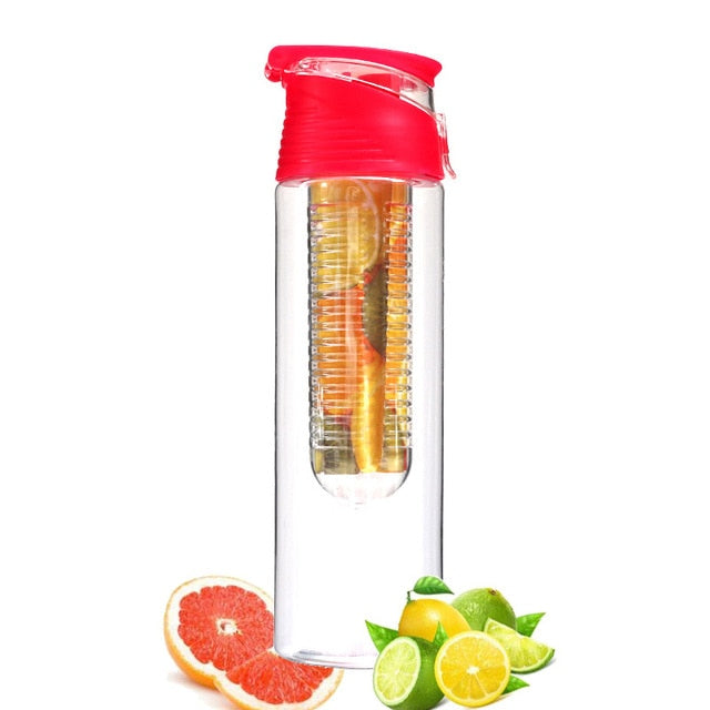 800ml Creative Cute Fruit Juice Infuser Plastic Water Bottle ABS Portable