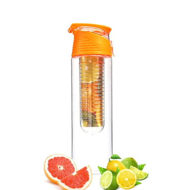 800ml Creative Cute Fruit Juice Infuser Plastic Water Bottle ABS Portable