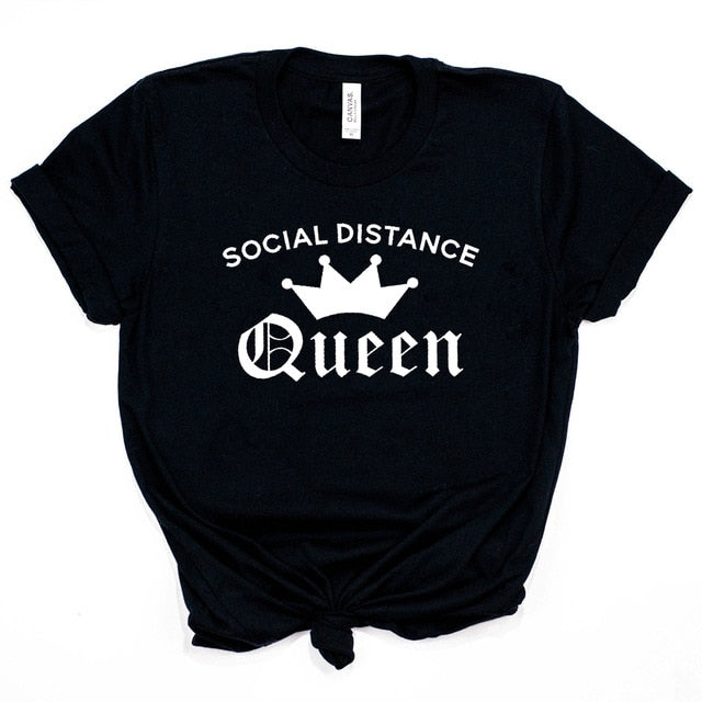 Women Social Distance Queen Shirt