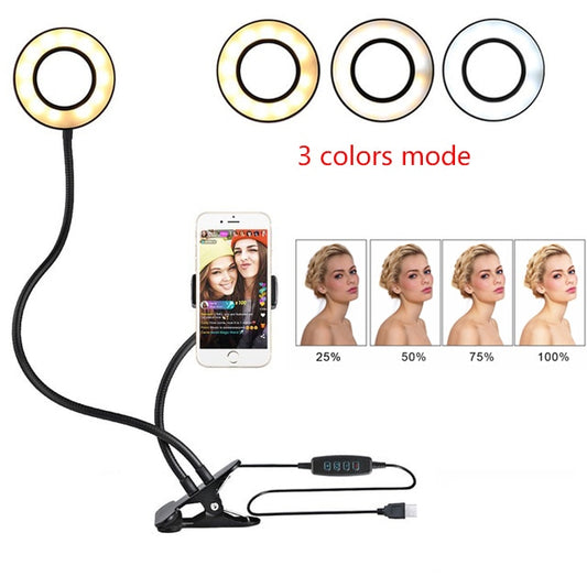 Professional Portable LED Light with Cell Phone Holder