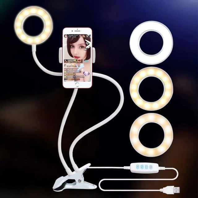 Professional Portable LED Light with Cell Phone Holder