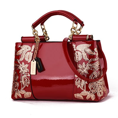 Nevenka Embroidery Women Bag Leather Purses and Handbags