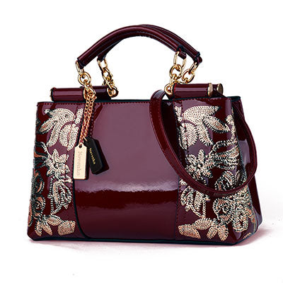 Nevenka Embroidery Women Bag Leather Purses and Handbags