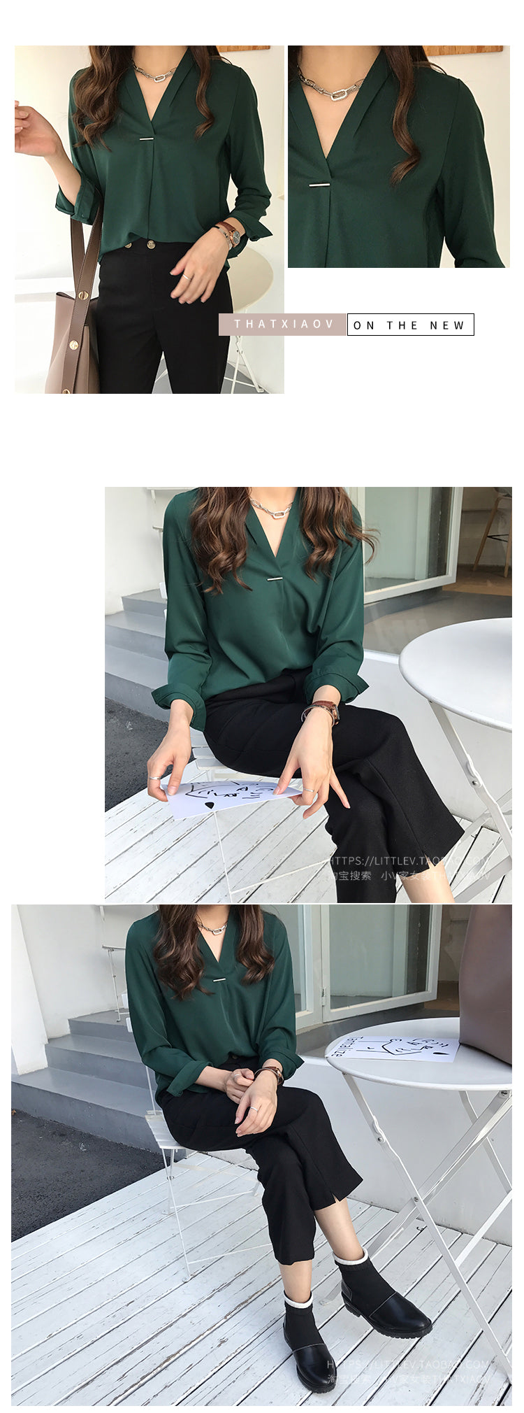 women chiffon blouse shirt long sleeve