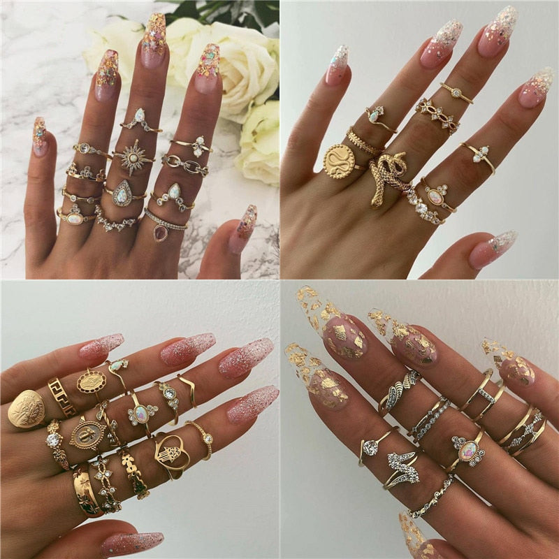 15 Pcs/set Women Fashion Rings