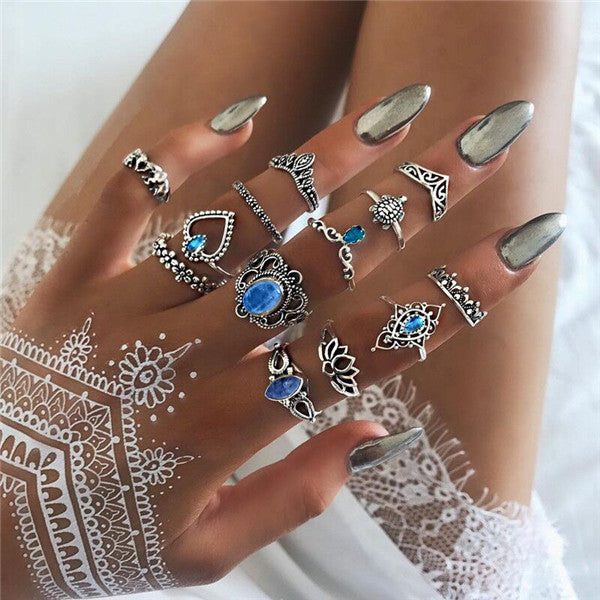 15 Pcs/set Women Fashion Rings