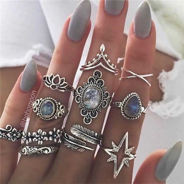 15 Pcs/set Women Fashion Rings