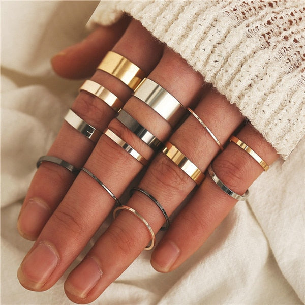 15 Pcs/set Women Fashion Rings