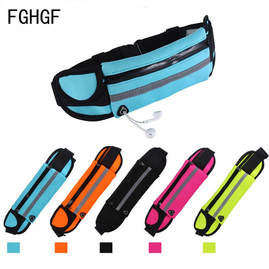 Waterproof Running Waist Bag Canvas Sports Jogging Portable Outdoor Phone Holder Belt Bag Women Men Fitness Sport Accessories