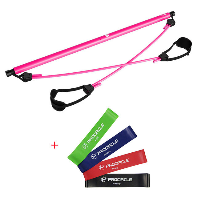 Pilates Bar-Procircle Pilates Bar Kit with Resistance Band