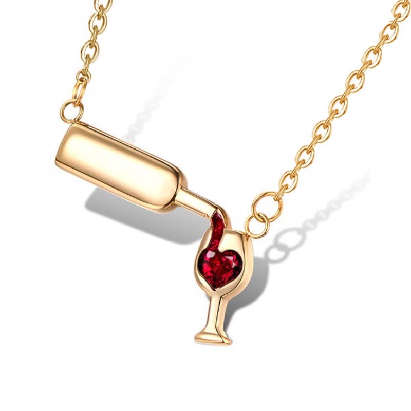 Love Wine Women Pendant Necklace