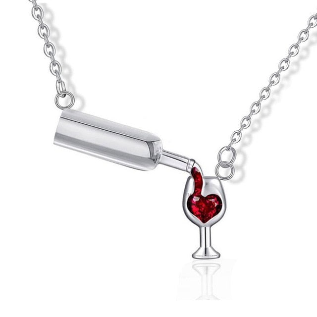 Love Wine Women Pendant Necklace