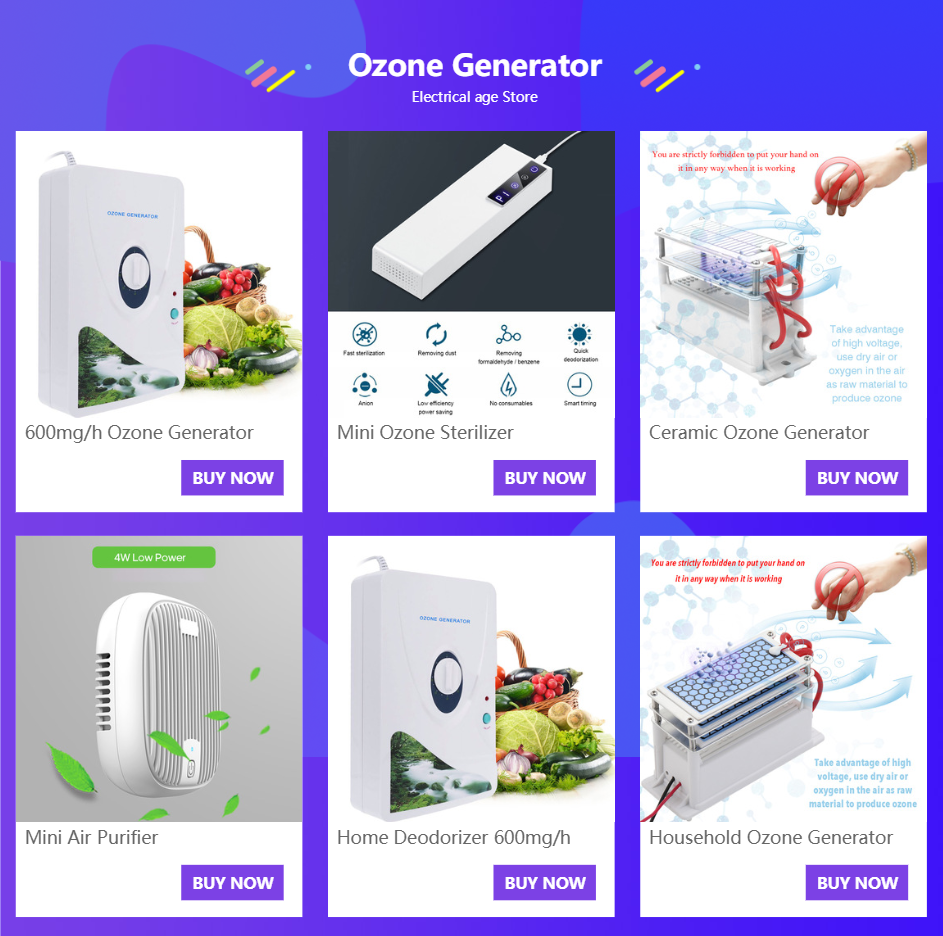 UV+ Ozone Sterilizing Light Ozone Generator Air Purifiy USB Rechargeable Ultraviolet Air Cleaner Ozono Generador