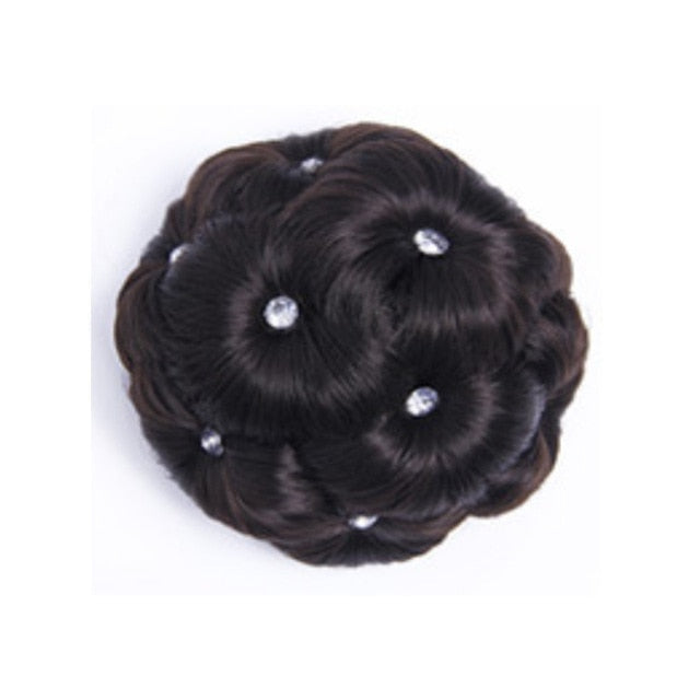 Diamond Curly Hairpiece Bun