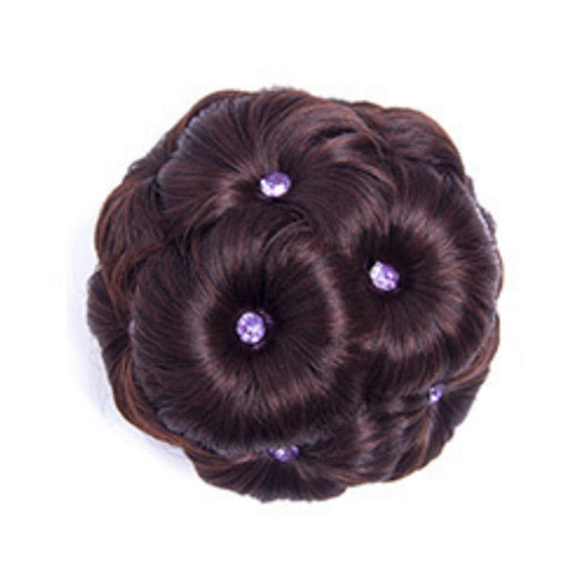 Diamond Curly Hairpiece Bun