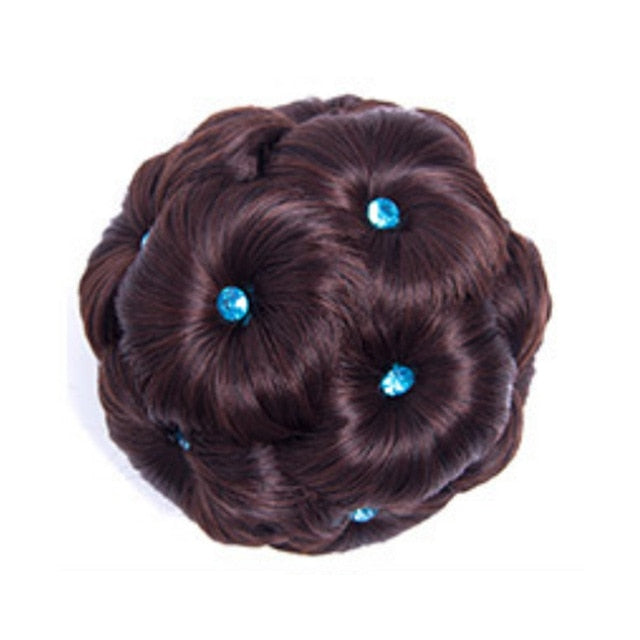 Diamond Curly Hairpiece Bun