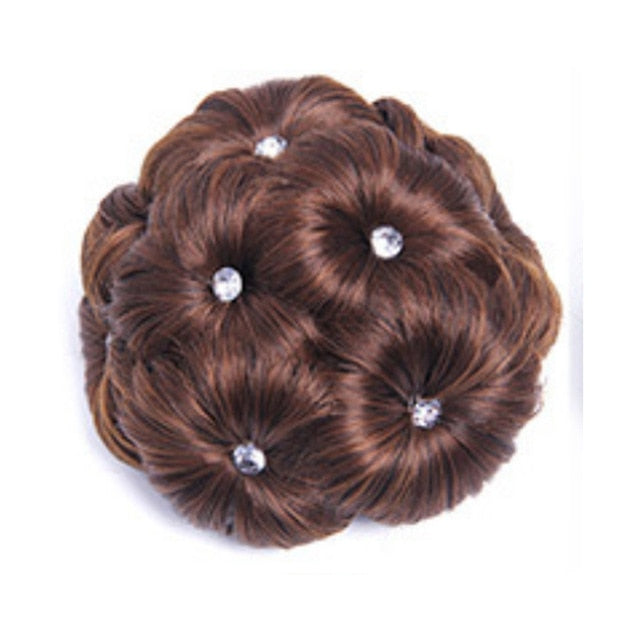 Diamond Curly Hairpiece Bun