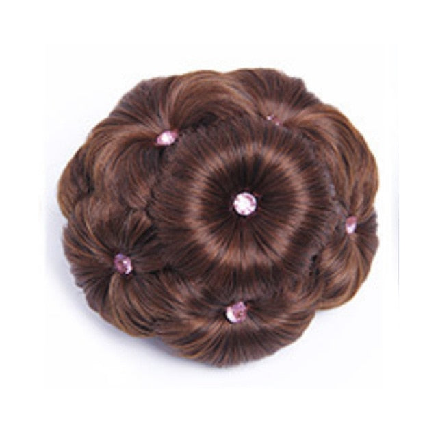 Diamond Curly Hairpiece Bun