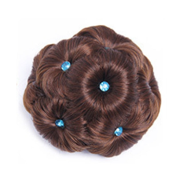 Diamond Curly Hairpiece Bun