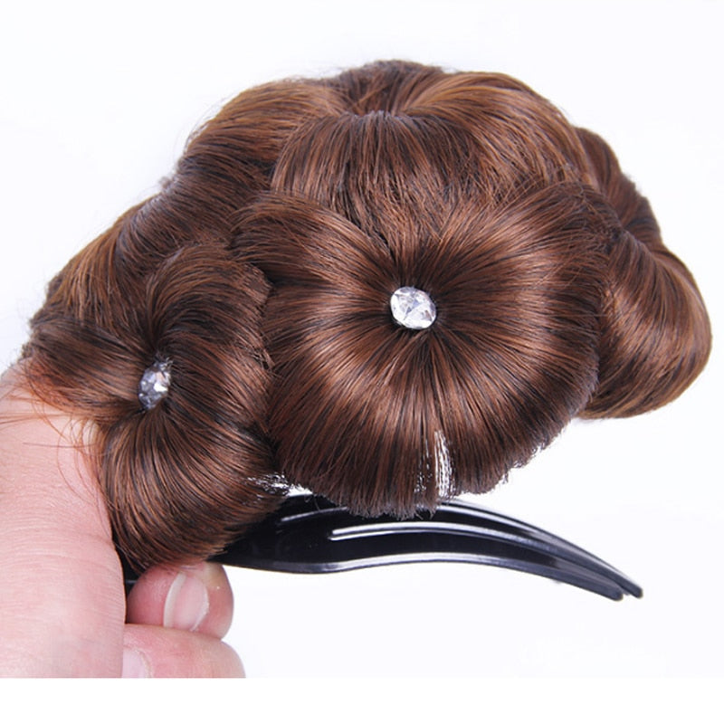 Diamond Curly Hairpiece Bun