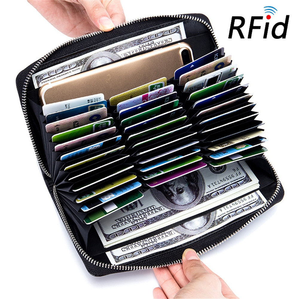 Leather RFID Blocking Credit Card Holder