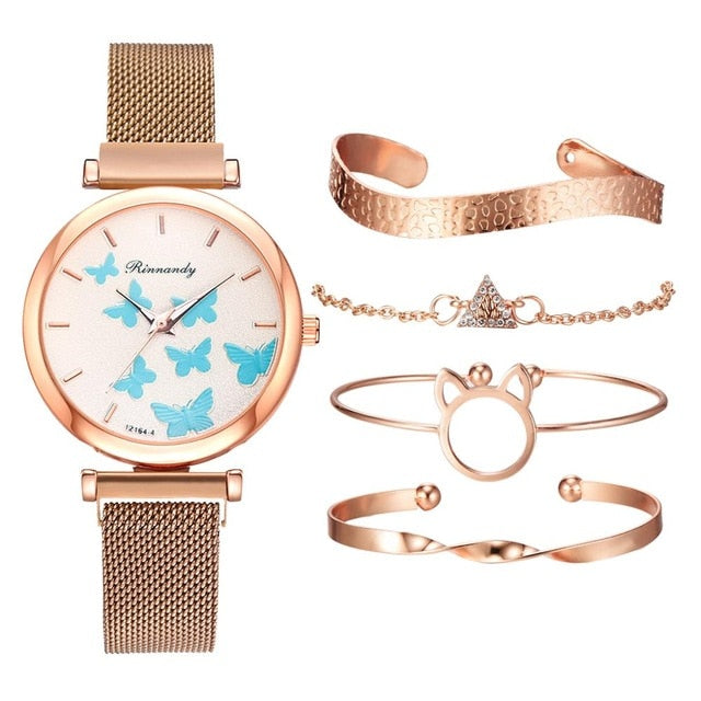 Luxury Buckle Women's Butterfly Watches