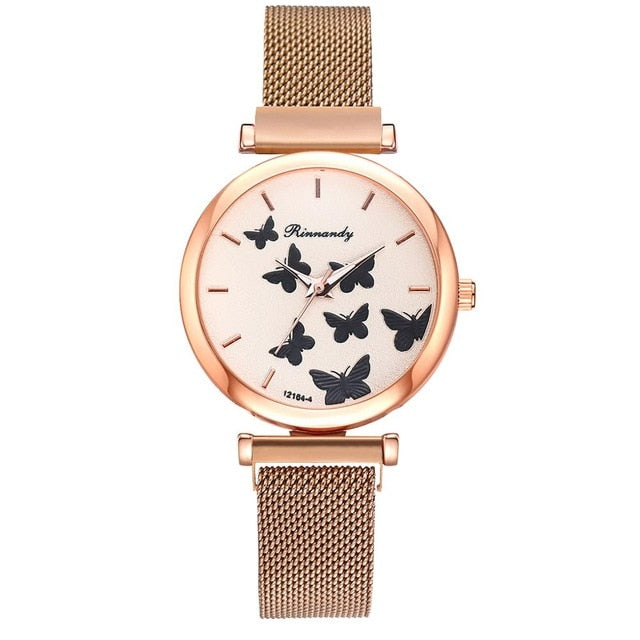 Luxury Buckle Women's Butterfly Watches