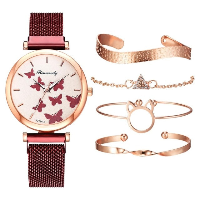 Luxury Buckle Women's Butterfly Watches