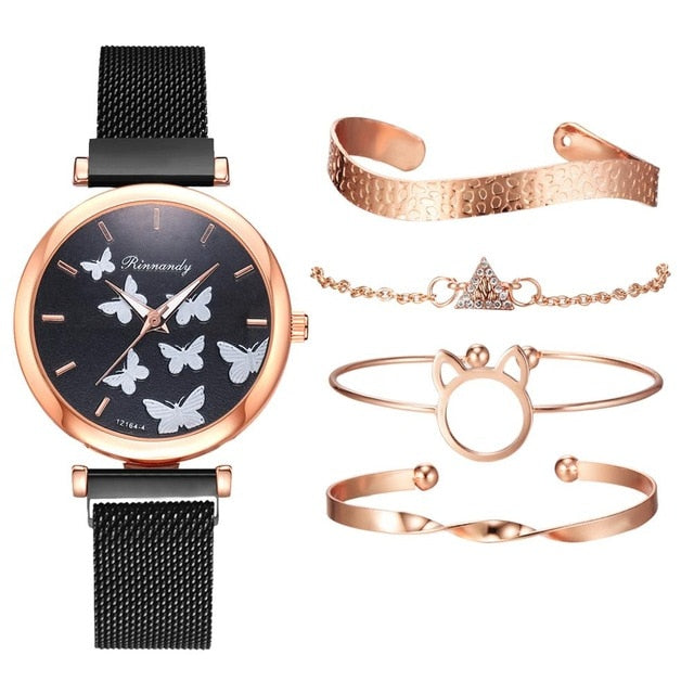 Luxury Buckle Women's Butterfly Watches