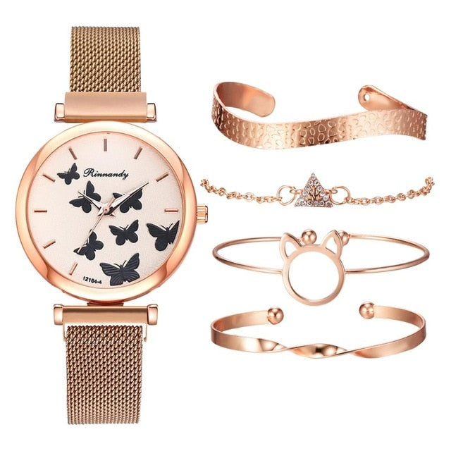 Luxury Buckle Women's Butterfly Watches