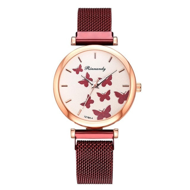 Luxury Buckle Women's Butterfly Watches