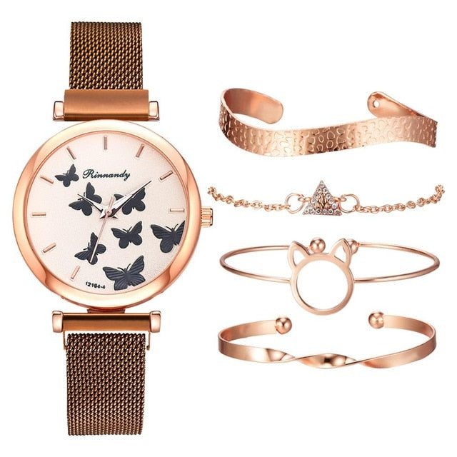 Luxury Buckle Women's Butterfly Watches