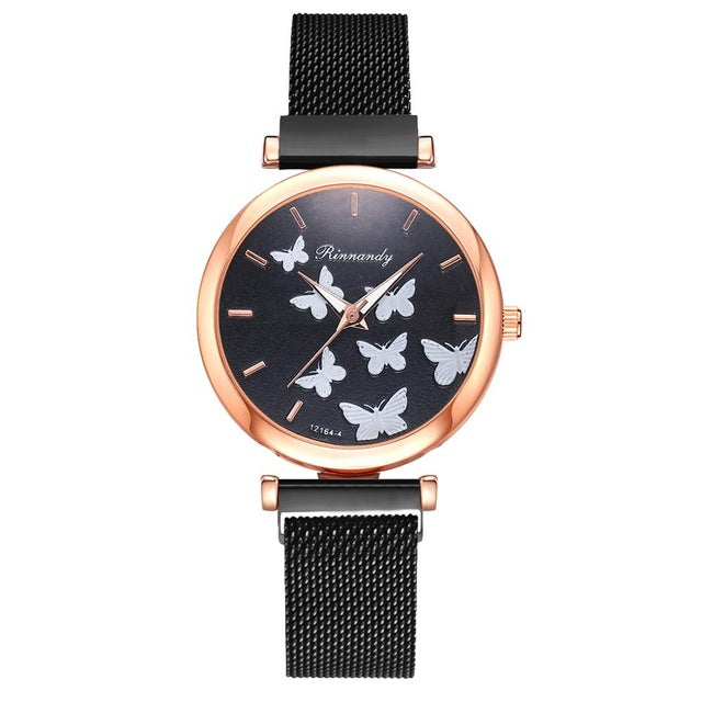 Luxury Buckle Women's Butterfly Watches