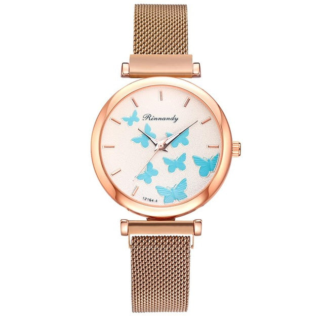 Luxury Buckle Women's Butterfly Watches