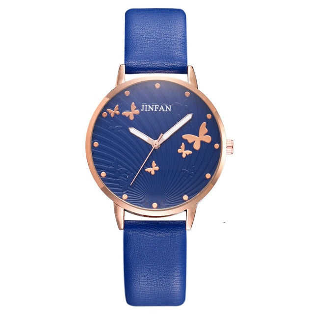 Printed butterfly luxury women fashion watches