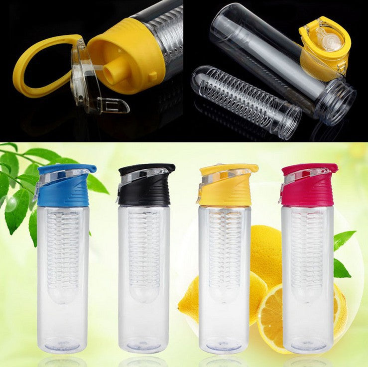 800ml Creative Cute Fruit Juice Infuser Plastic Water Bottle ABS Portable