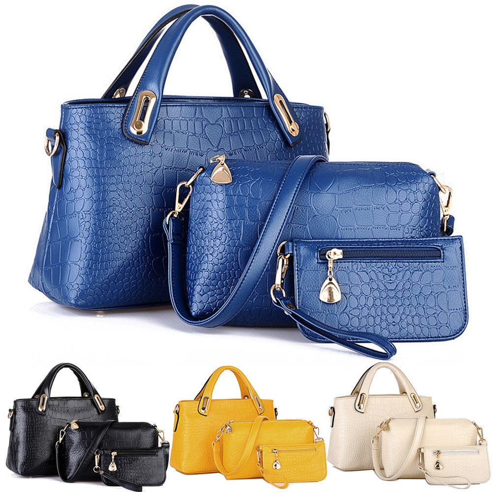 3 Sets/pcs Women Bags Fashion Luxury Handbags