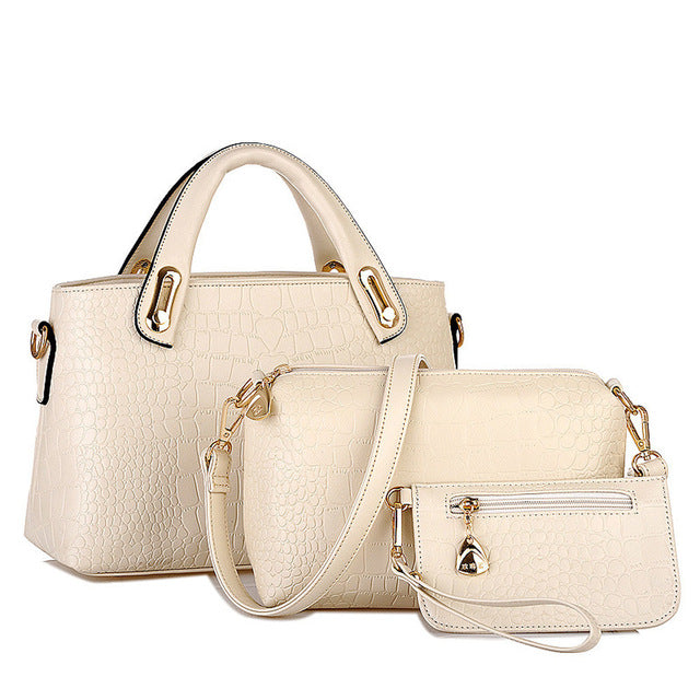 3 Sets/pcs Women Bags Fashion Luxury Handbags