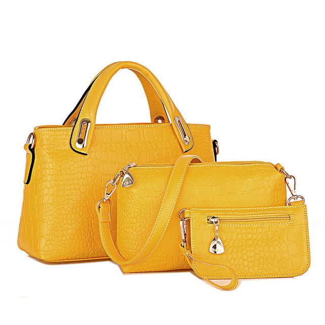 3 Sets/pcs Women Bags Fashion Luxury Handbags