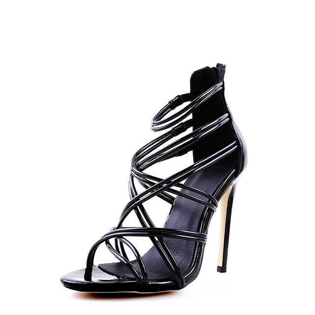 Thin High Heels Cross Straps