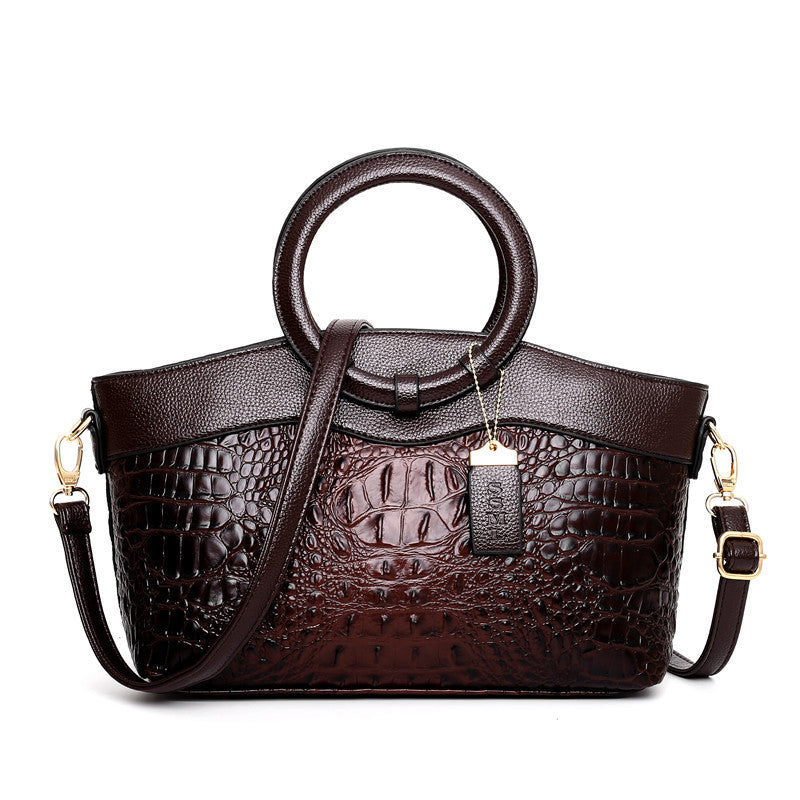 Crocodile Woman Leather Handbag