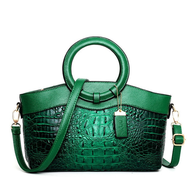 Crocodile Woman Leather Handbag