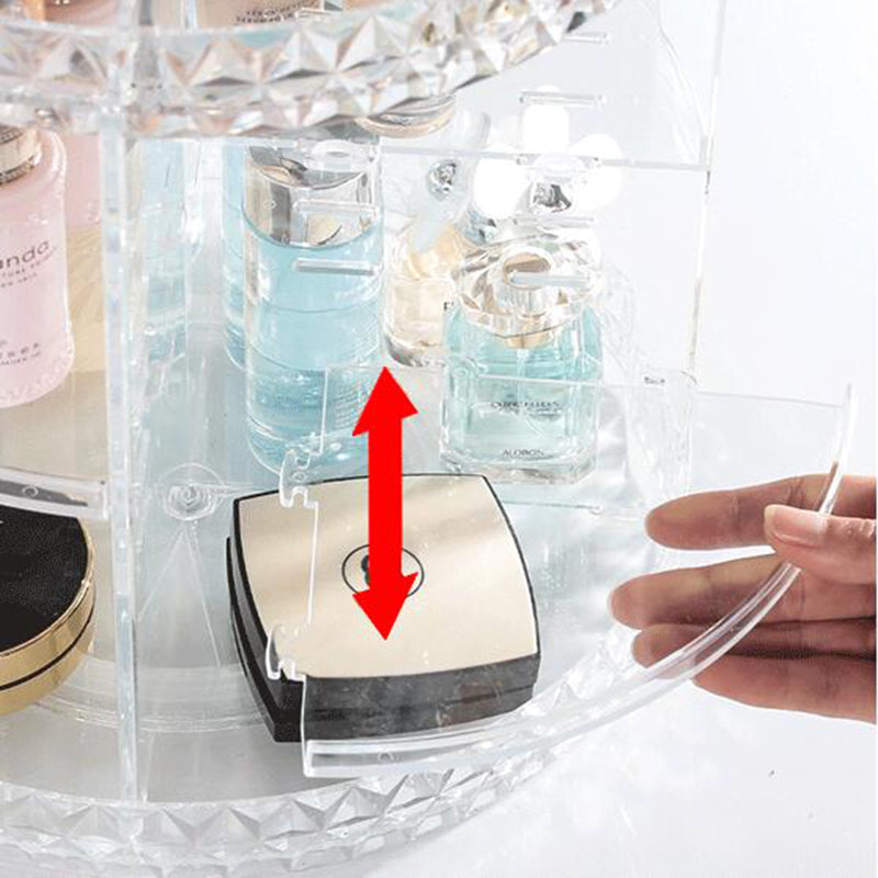 360 Degree Rotating Cosmetic Storage Box Makeup Organizer